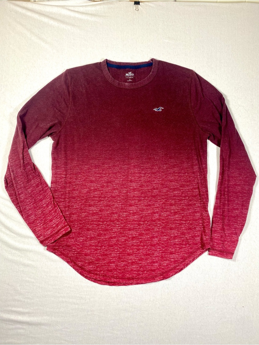 Hollister Must Have Collection Burgundy Long Sleeve Tee
